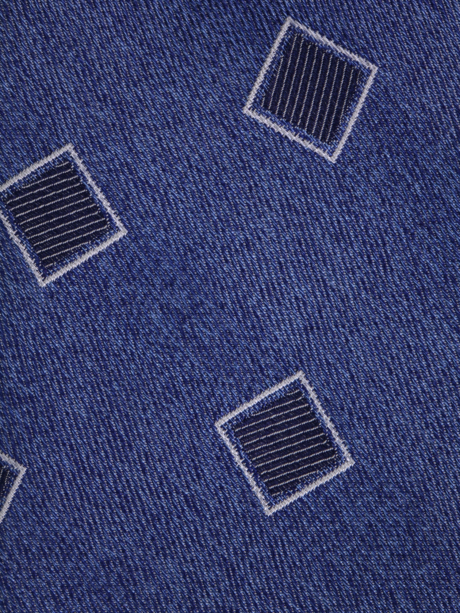 Cravatta 3 pieghe SEAL in seta jacquard Blu scuro