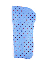 Portaocchiali celeste Severi in seta stampata inglese