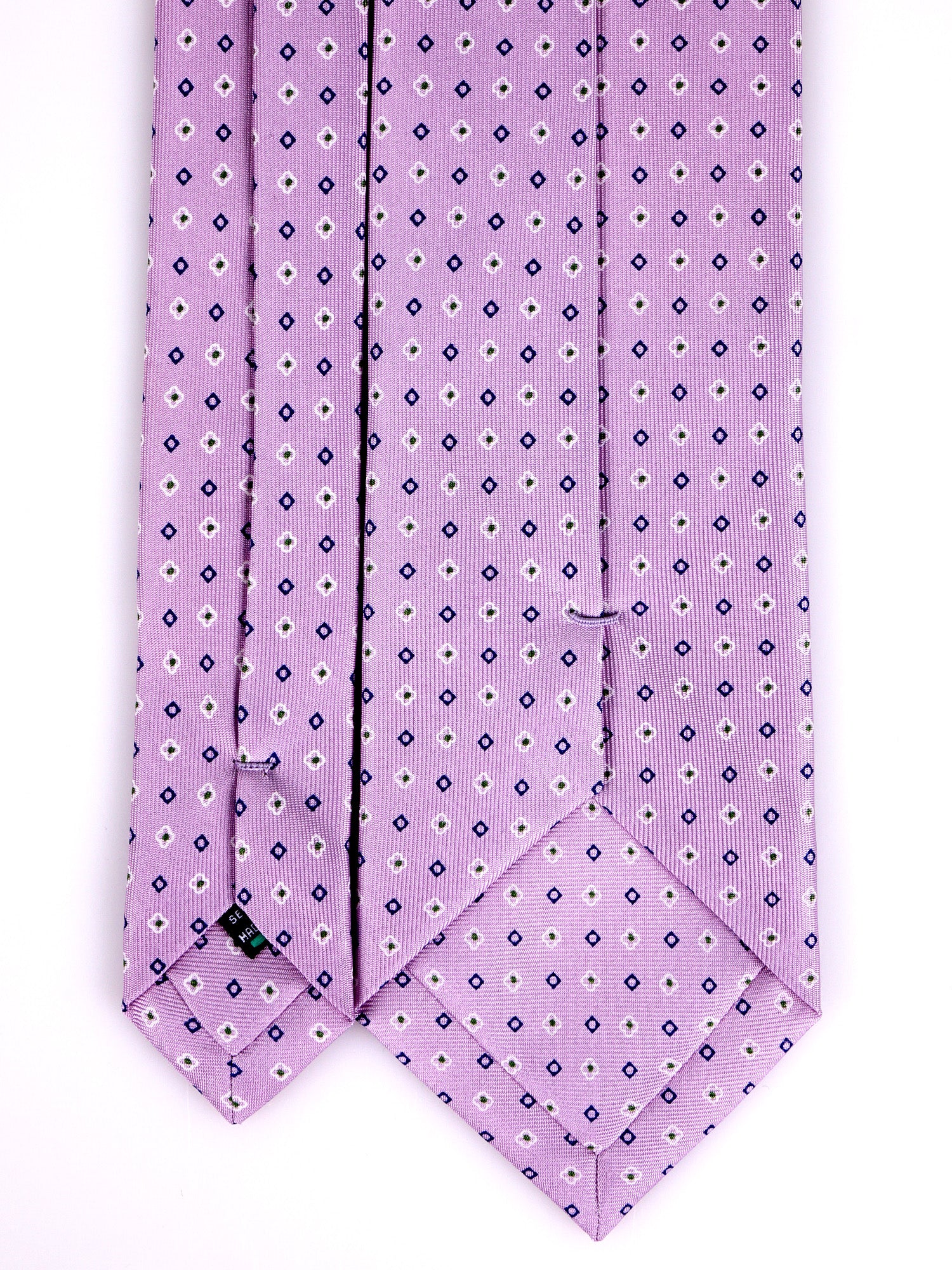 Cravatta 3 pieghe SIGNORIA seta inglese stampata lilla