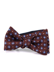 Papillon da annodare SIMONE in seta inglese stampata marrone