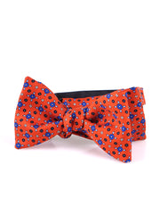 Papillon da annodare arancione SIMONE in seta inglese stampata