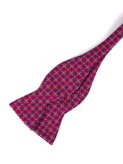 Papillon da annodare SIMONE in seta inglese stampata vinaccia