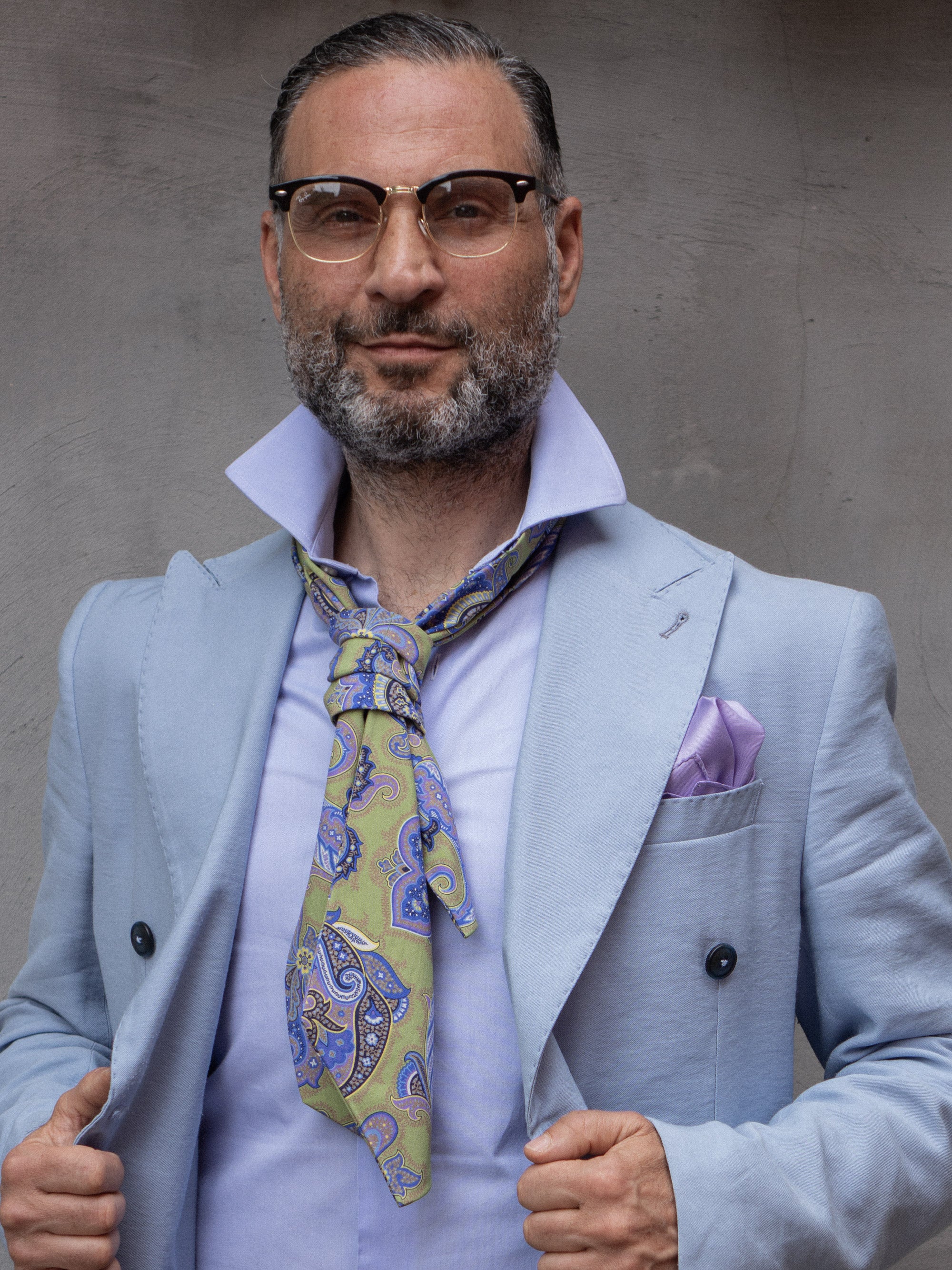 Ascot uomo SINFONIA in seta madder Verde
