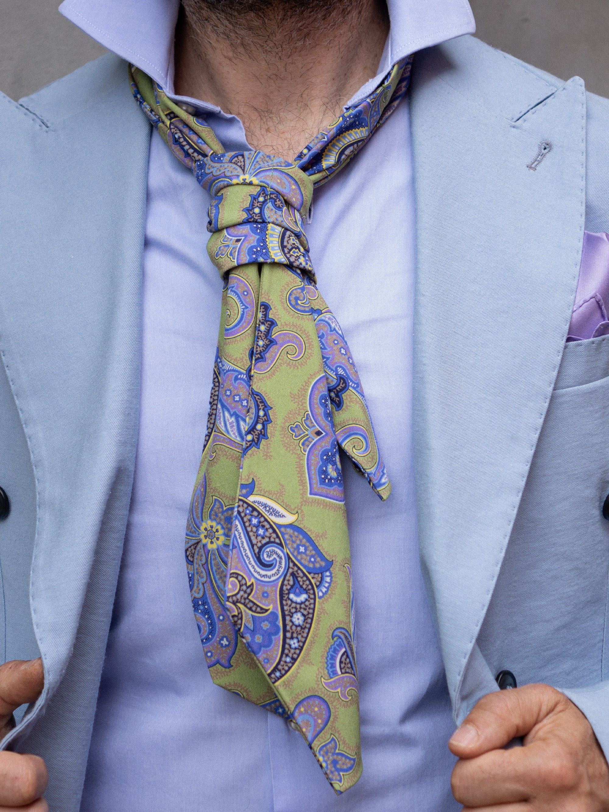 Ascot uomo SINFONIA in seta madder Verde