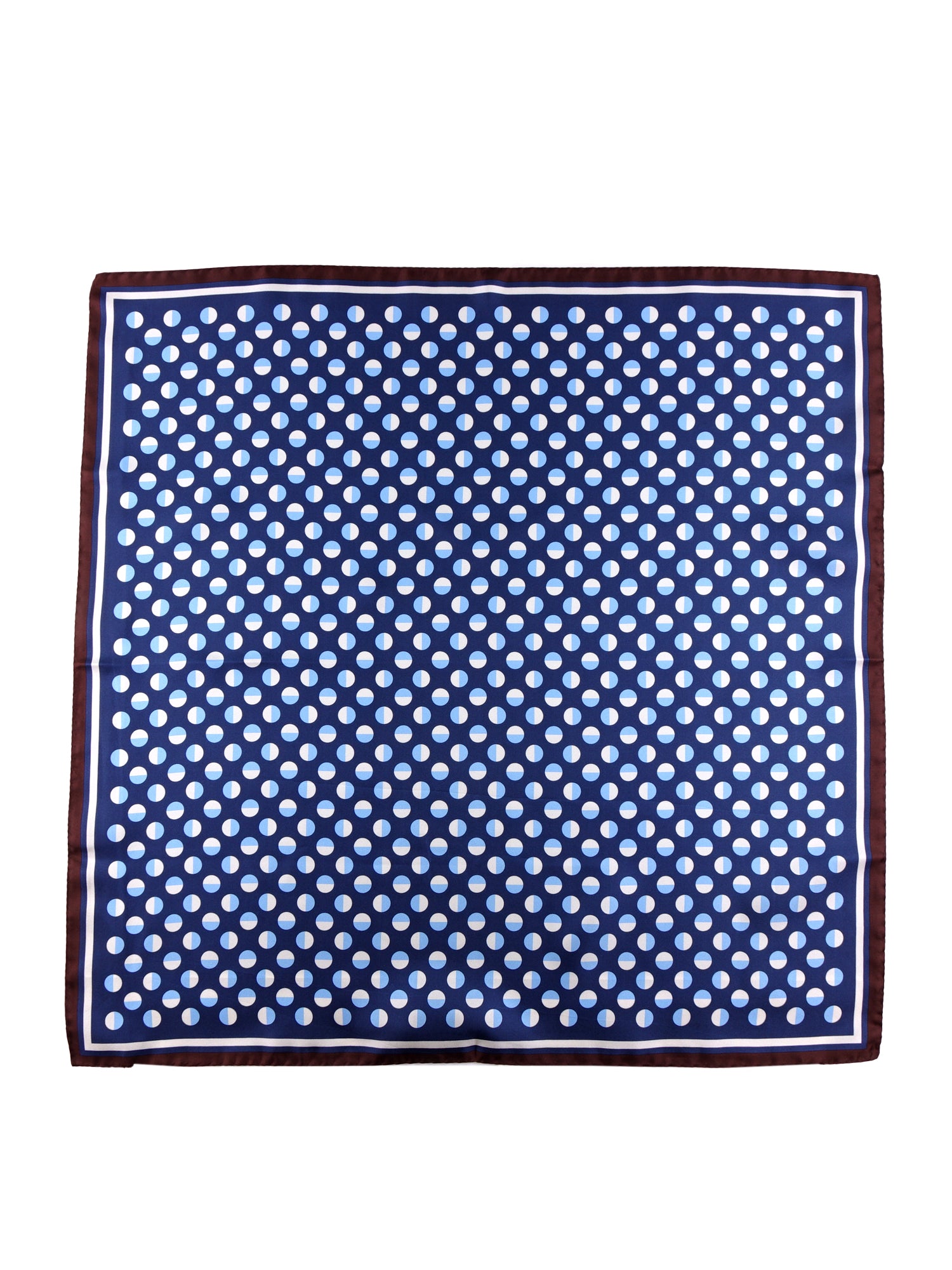 Foulard uomo a pois blu e marrone in seta stampata SMEAGOL
