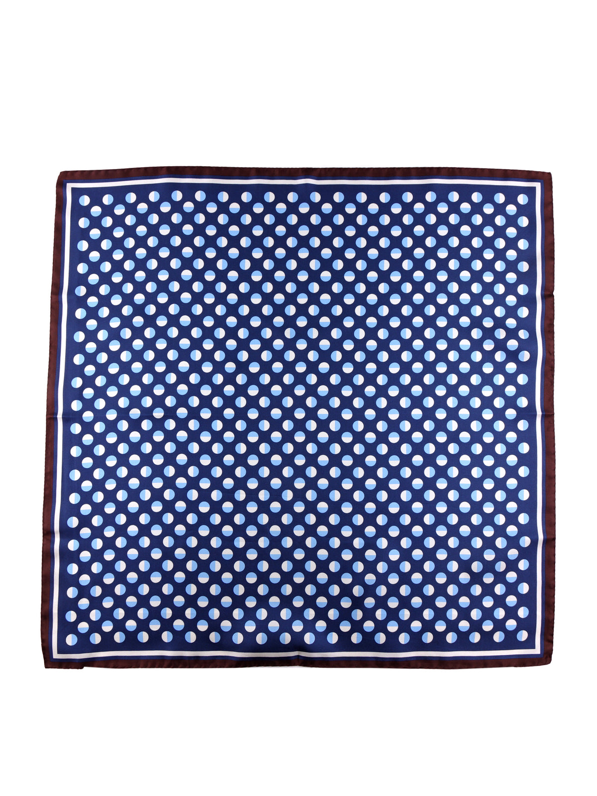 Foulard uomo a pois blu e marrone in seta stampata SMEAGOL