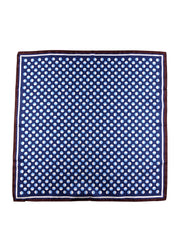 Foulard uomo a pois blu e marrone in seta stampata SMEAGOL