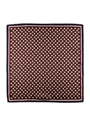 Foulard uomo a pois marrone e nero in seta stampata SMEAGOL