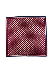 Foulard uomo a pois bordeaux e blu navy in seta stampata SMEAGOL