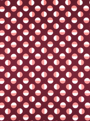 Foulard uomo a pois bordeaux e blu navy in seta stampata SMEAGOL