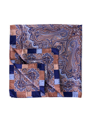 Foulard blu in seta stampata SOMELI