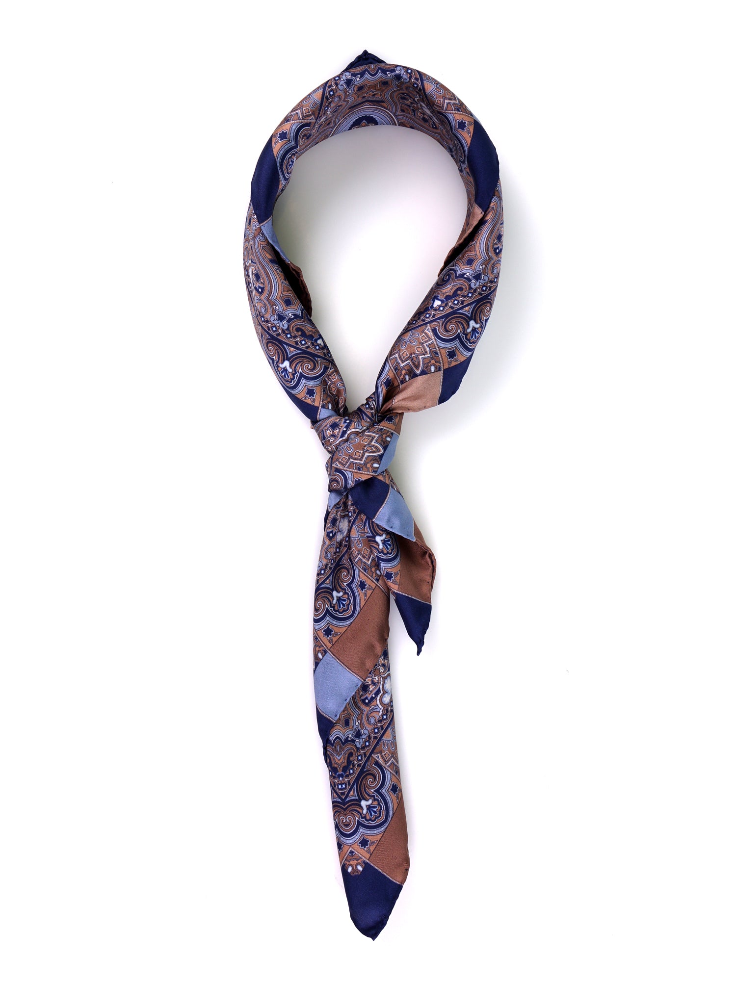 Foulard blu in seta stampata SOMELI