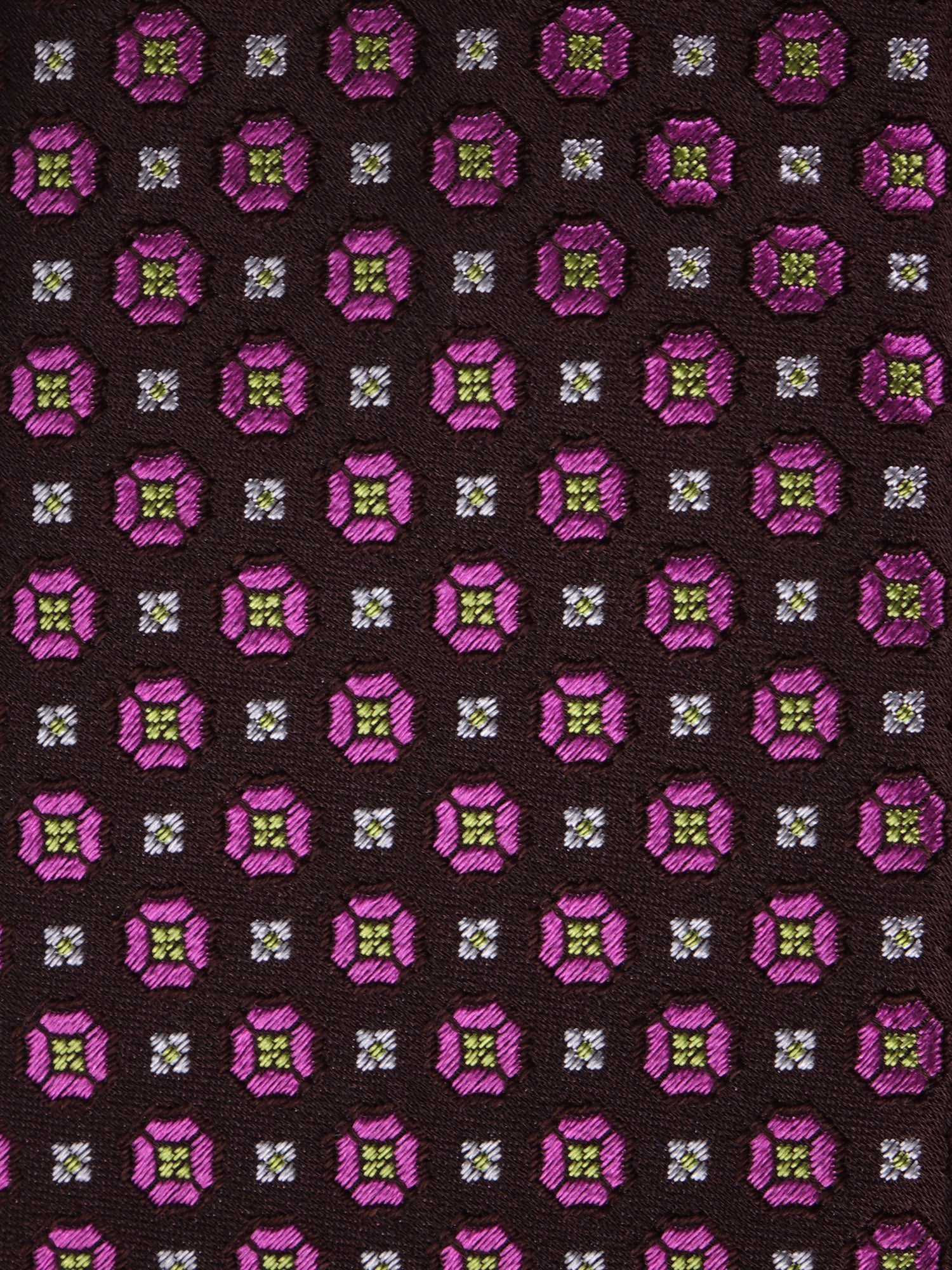 Cravatta 3 pieghe STACEY in seta tessuta marrone