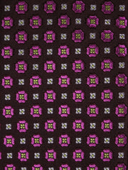 Cravatta 3 pieghe STACEY in seta tessuta marrone