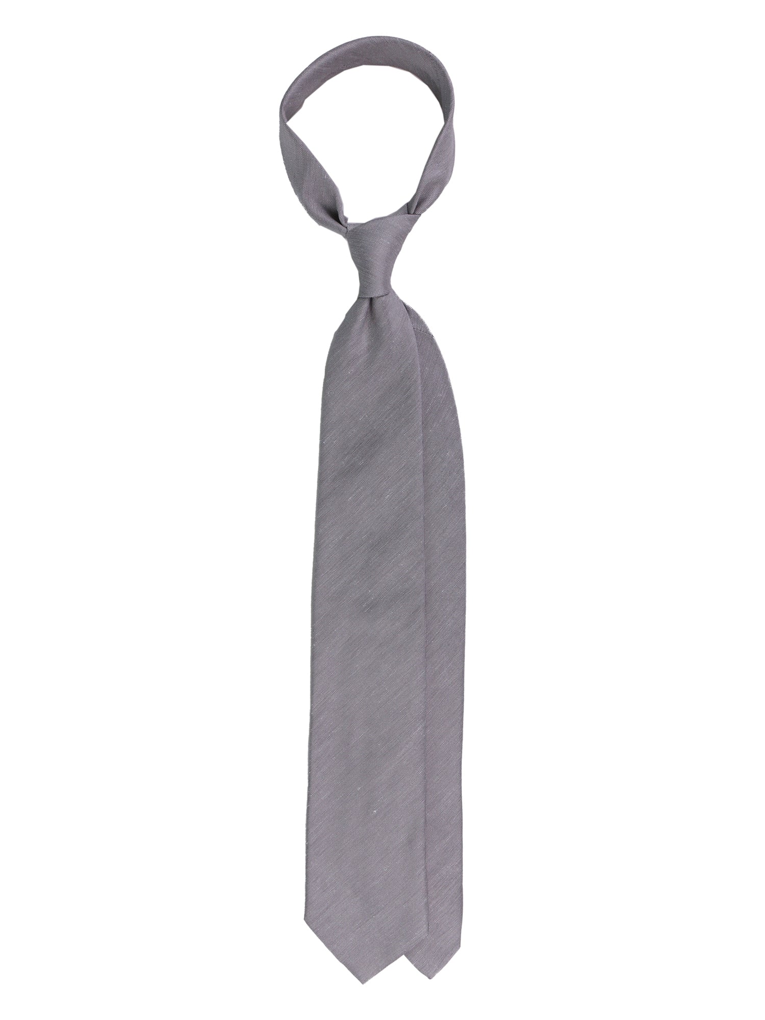 Cravatta 3 pieghe STARK seta\lino grigio