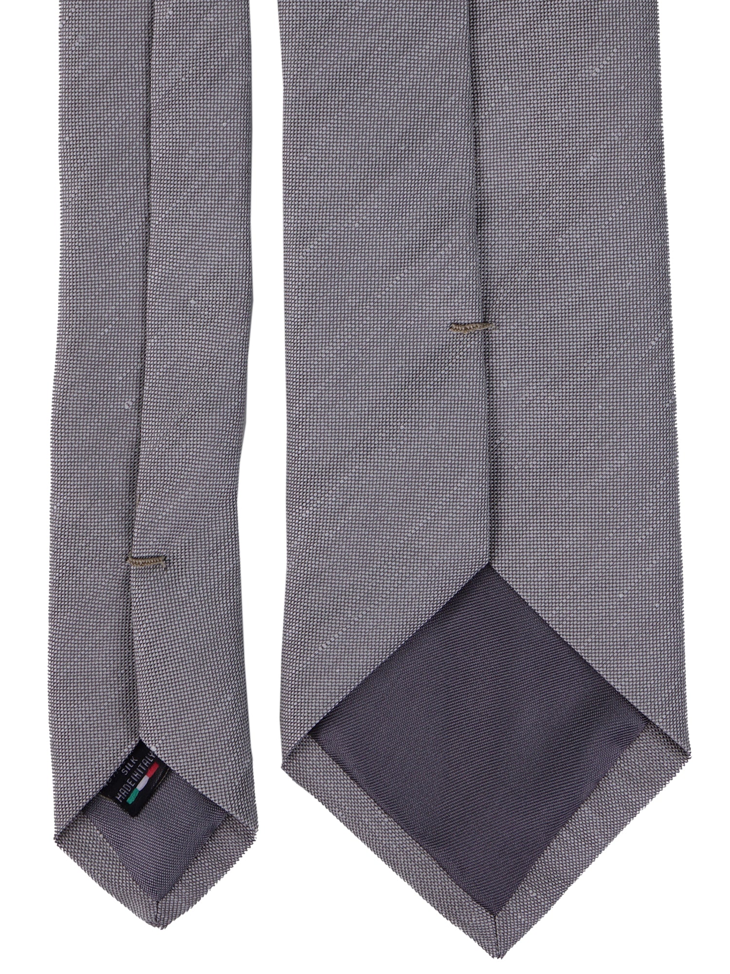 Cravatta 3 pieghe STARK seta\lino grigio