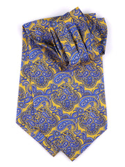Ascot doppia punta giallo in seta stampata SUNSEA
