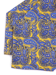 Ascot doppia punta giallo in seta stampata SUNSEA