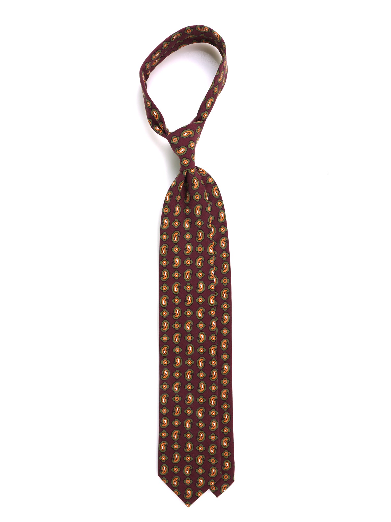 Cravatta 3 pieghe bordeaux in seta madder TOMMY