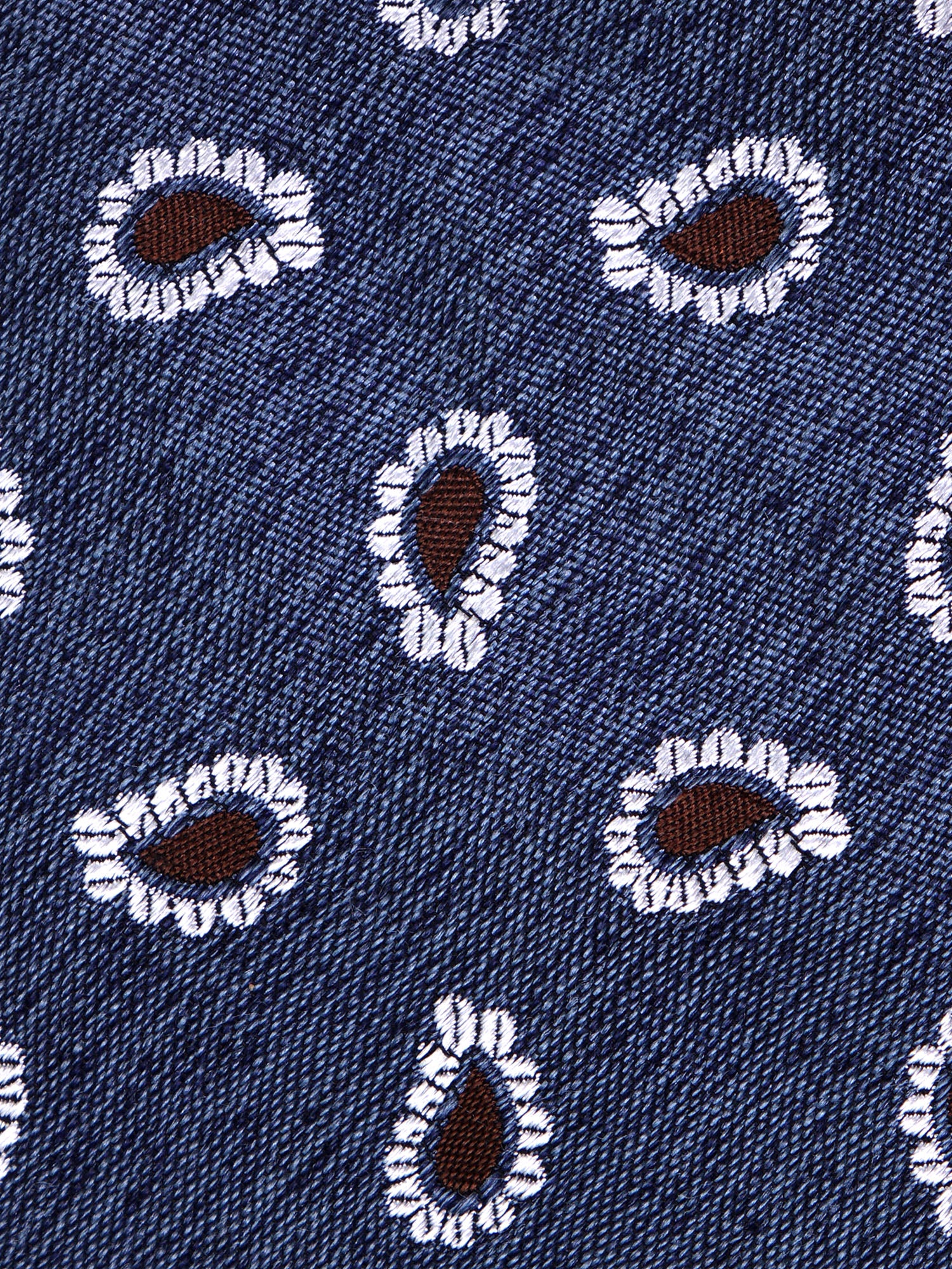 Cravatta 3 pieghe TRENT seta\cotone blu