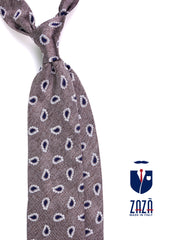 Cravatta 3 pieghe TRENT seta\cotone marrone