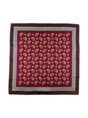Foulard TRON bordeaux in seta stampata