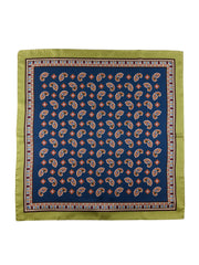 Foulard TRON verde in seta stampata