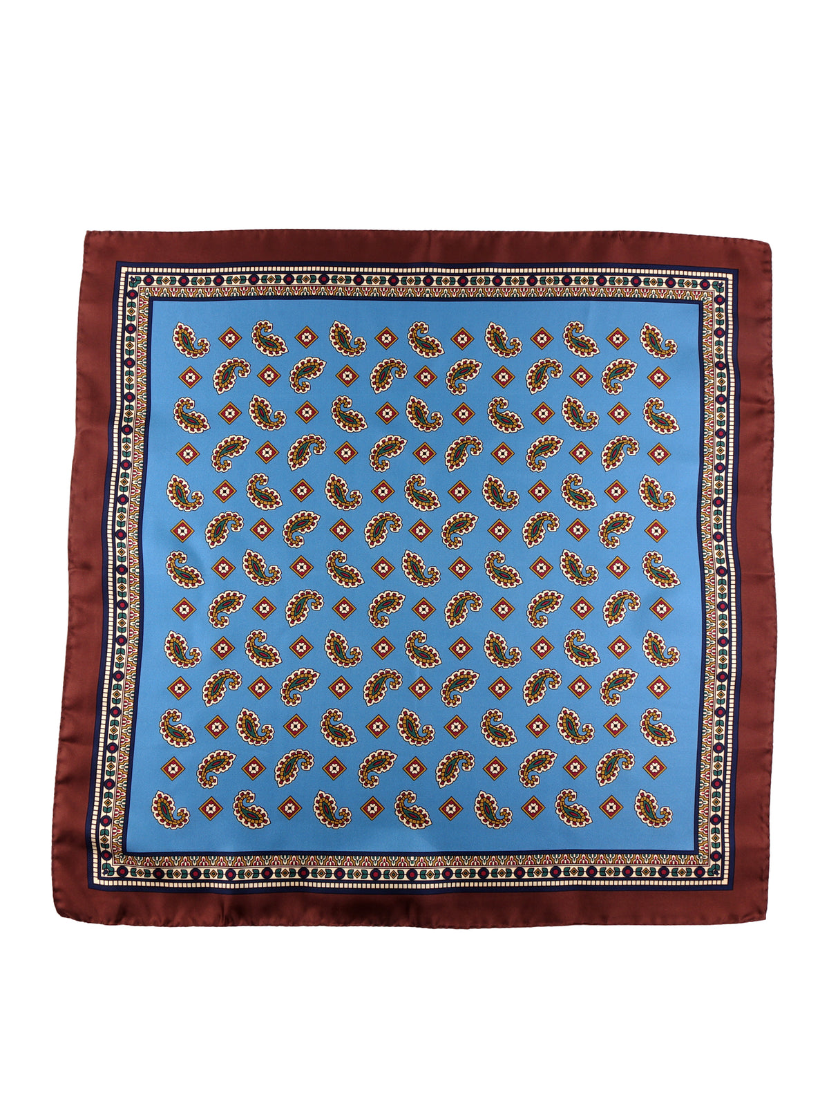 Foulard TRON celeste in seta stampata