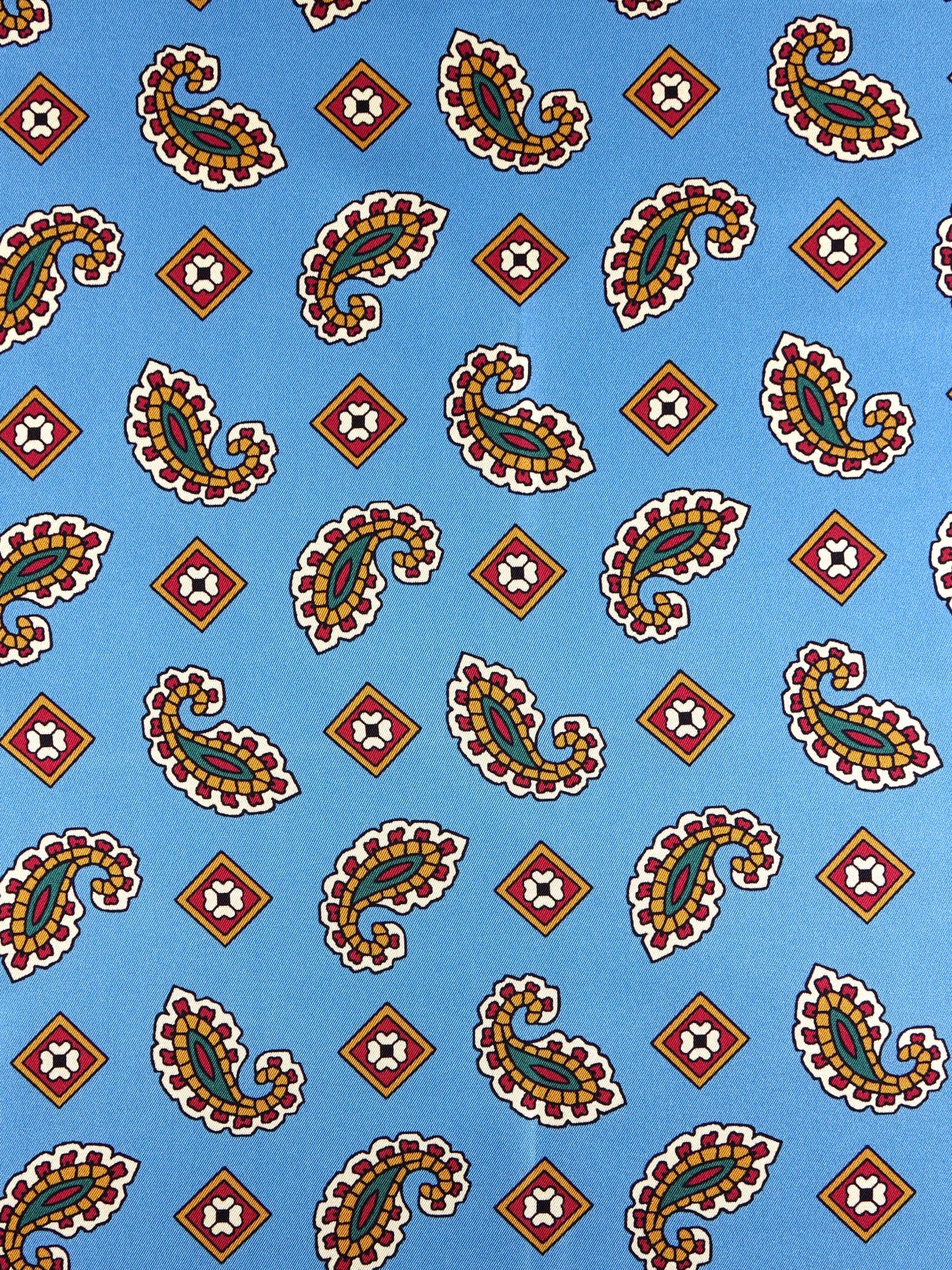 Foulard TRON celeste in seta stampata