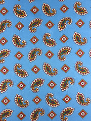 Foulard TRON celeste in seta stampata