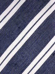 Cravatta 3 Pieghe blu VELA seta bourette