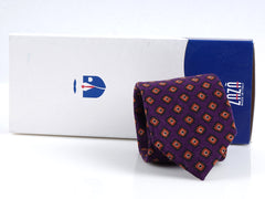 Cravatta 3 pieghe in flanella di lana VERONA Viola