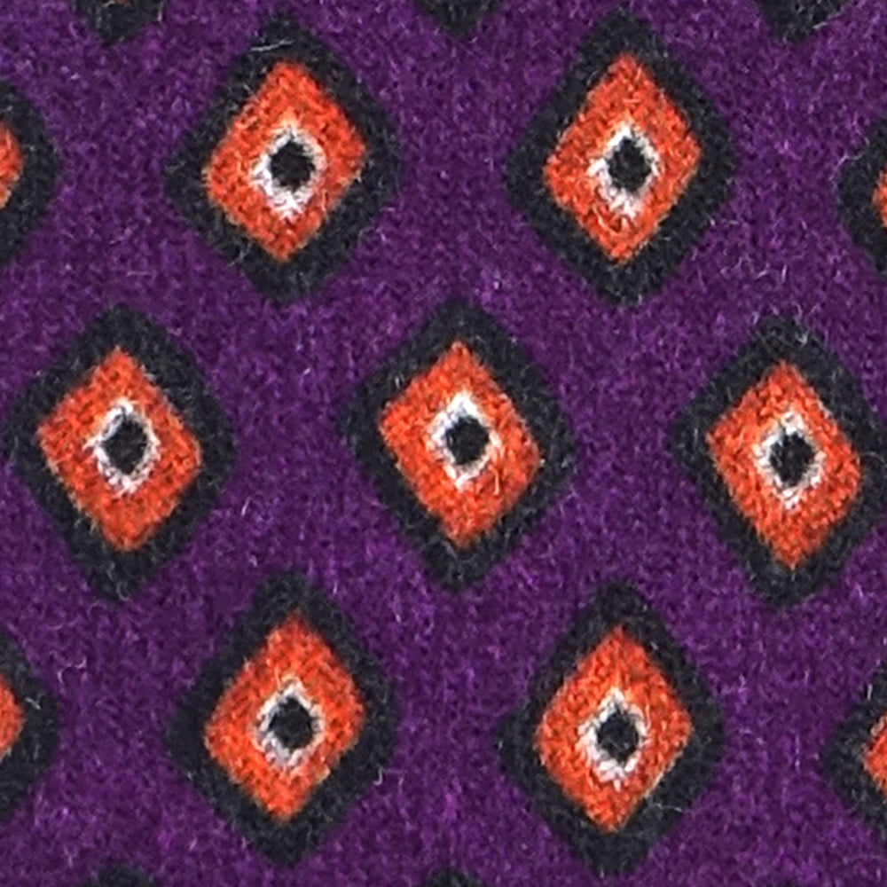 Cravatta 3 pieghe in flanella di lana VERONA Viola