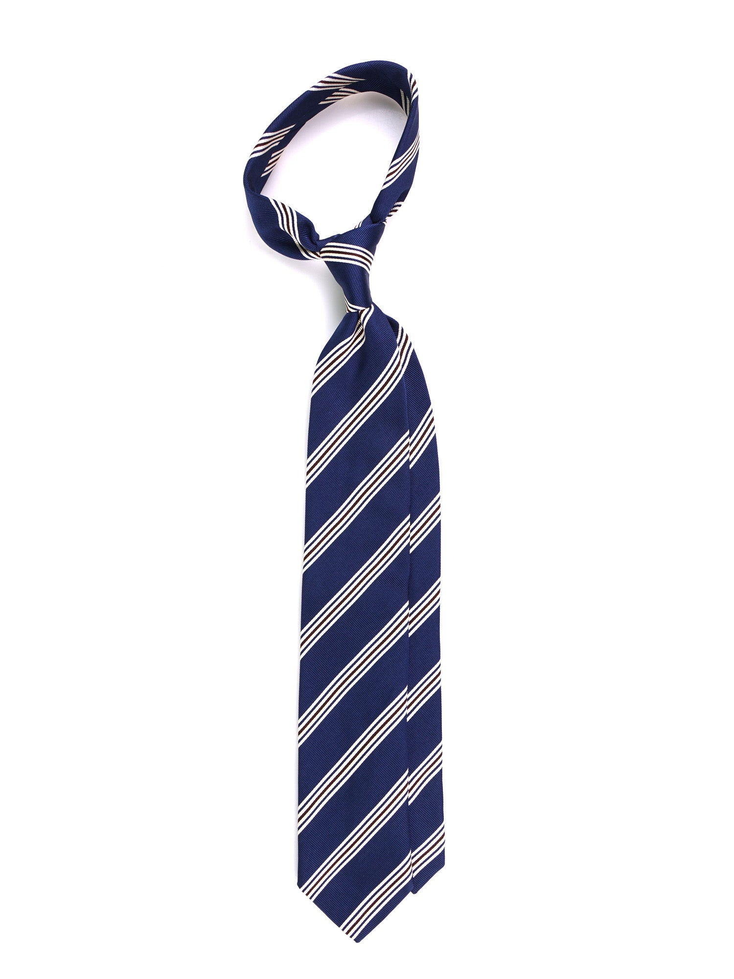 Cravatta 3 pieghe VERTUS in seta jacquard Blu