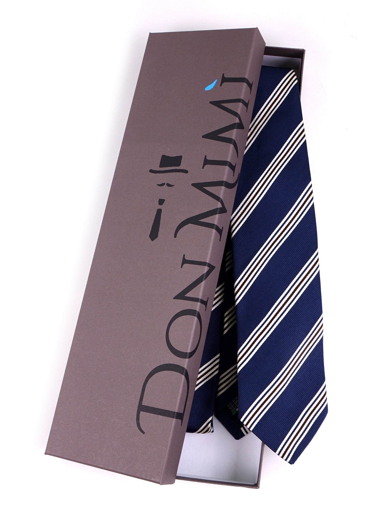 Cravatta 3 pieghe VERTUS in seta jacquard Blu