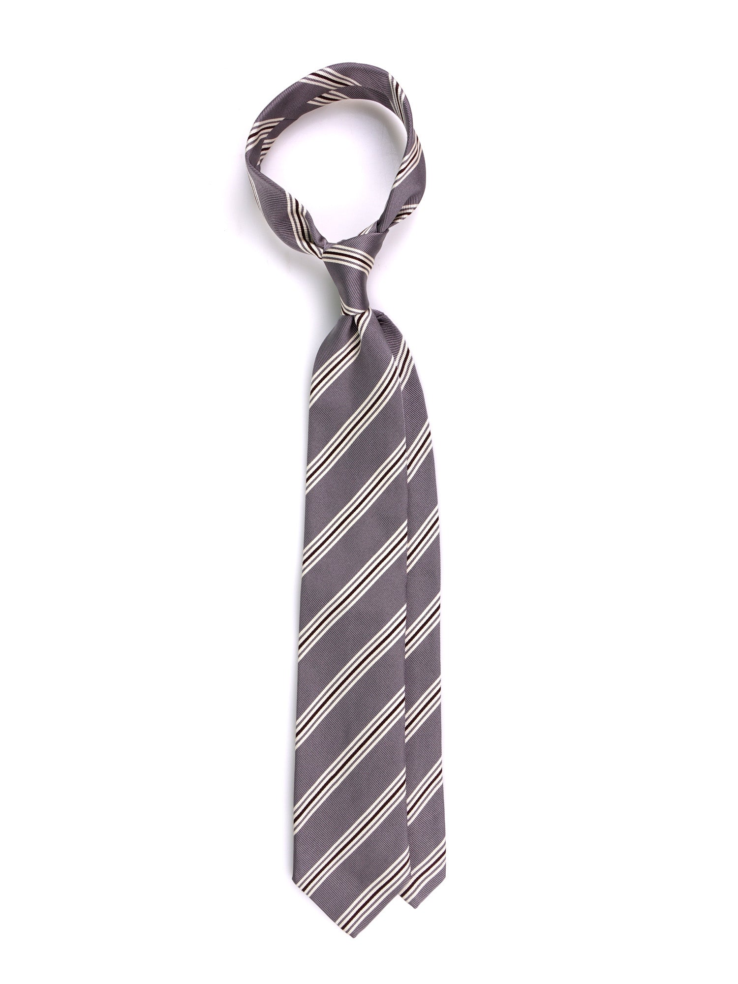Cravatta 3 pieghe VERTUS in seta jacquard Grigio