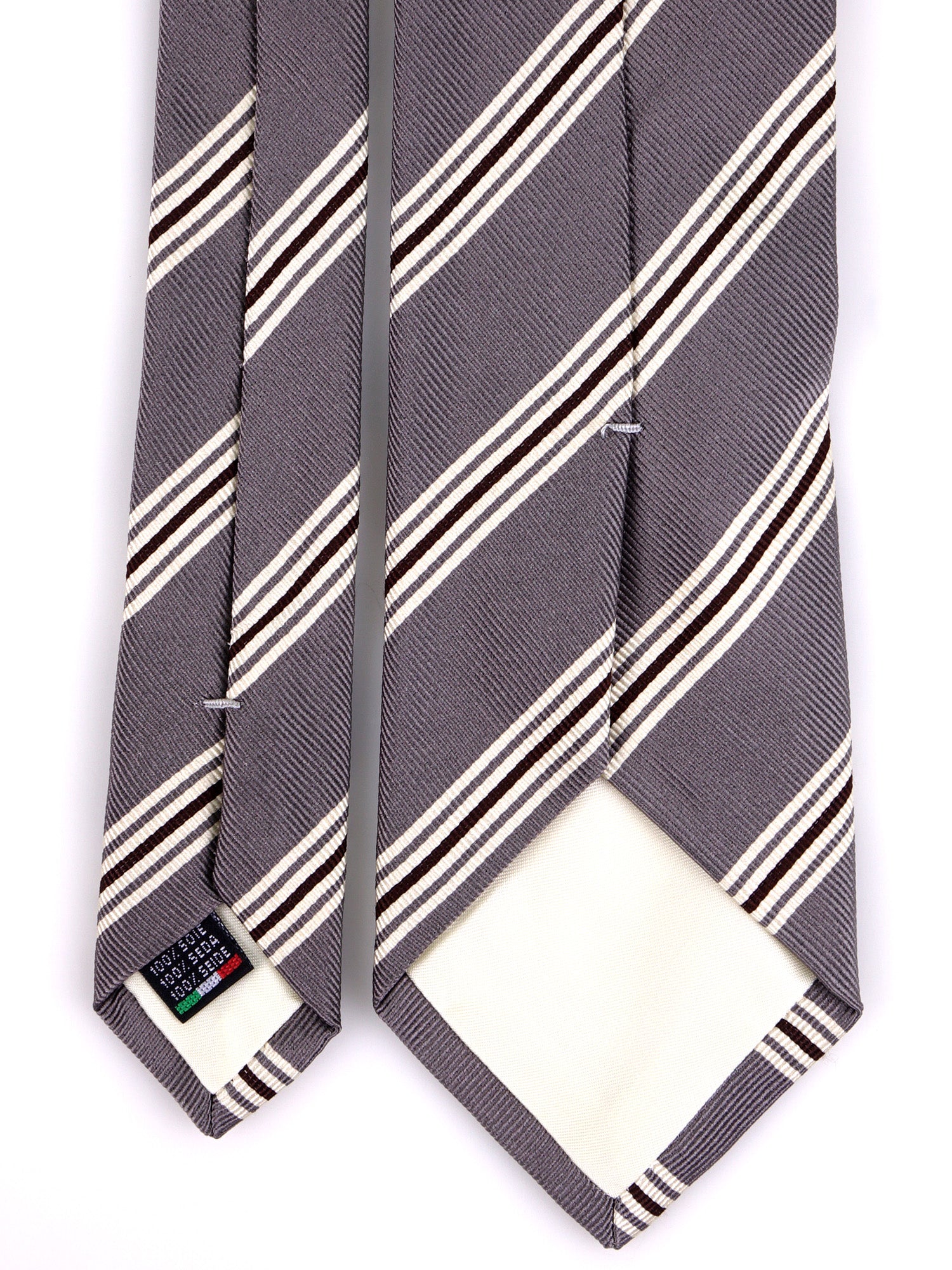 Cravatta 3 pieghe VERTUS in seta jacquard Grigio