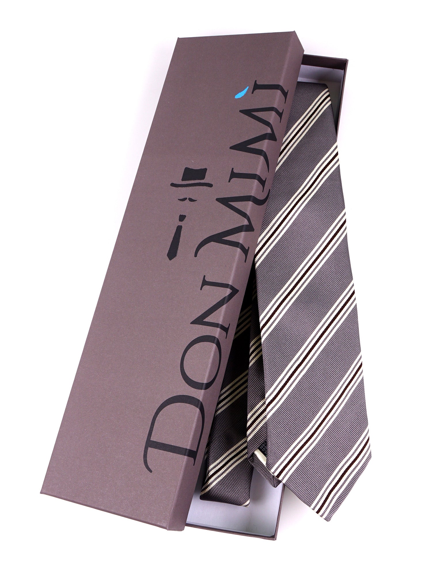 Cravatta 3 pieghe VERTUS in seta jacquard Grigio