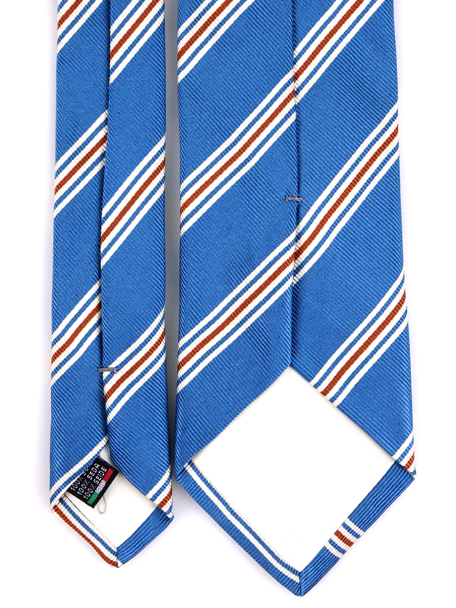 Cravatta 3 pieghe VERTUS in seta jacquard Turchese