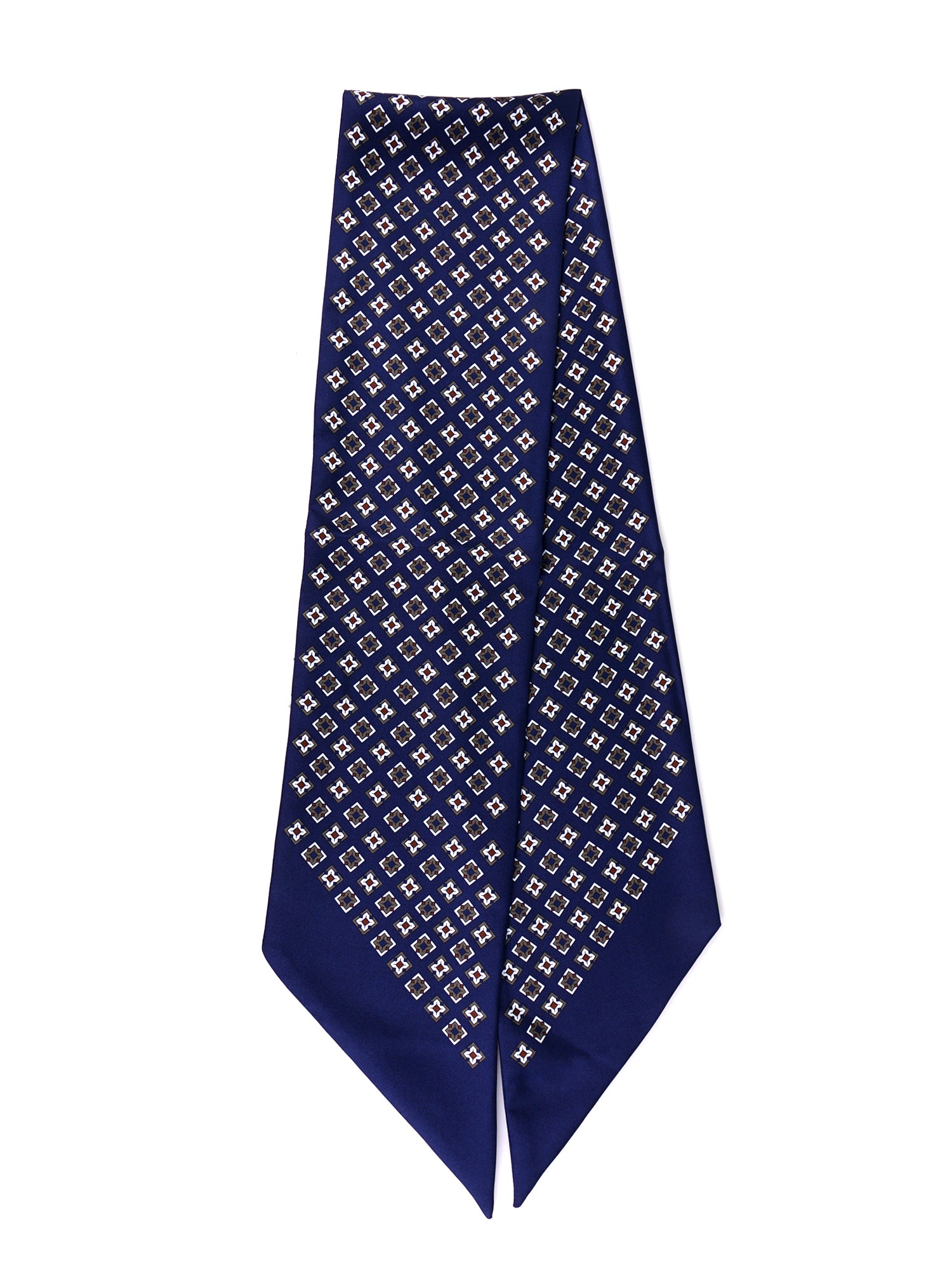 Twilly blu scuro in seta twill VICKY