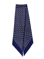 Twilly blu scuro in seta twill VICKY