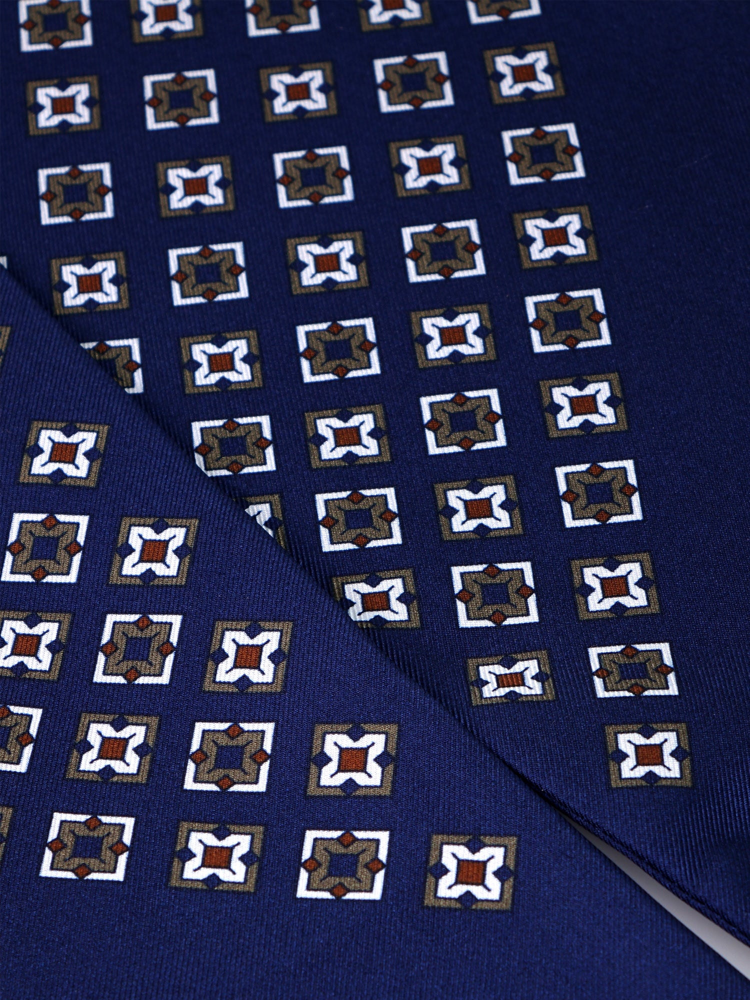 Twilly blu scuro in seta twill VICKY