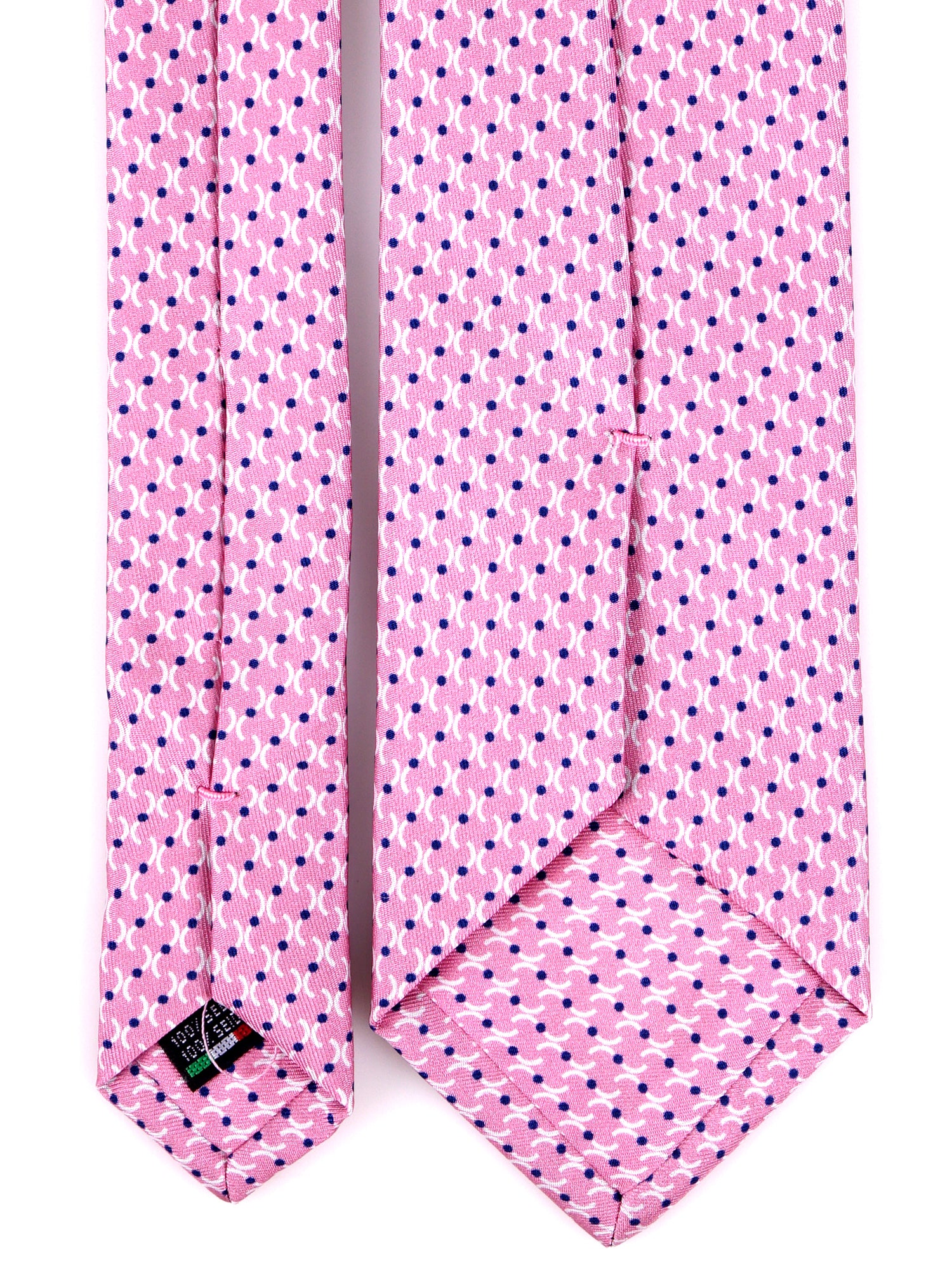 Cravatta 3 pieghe WANDA seta stampata rosa