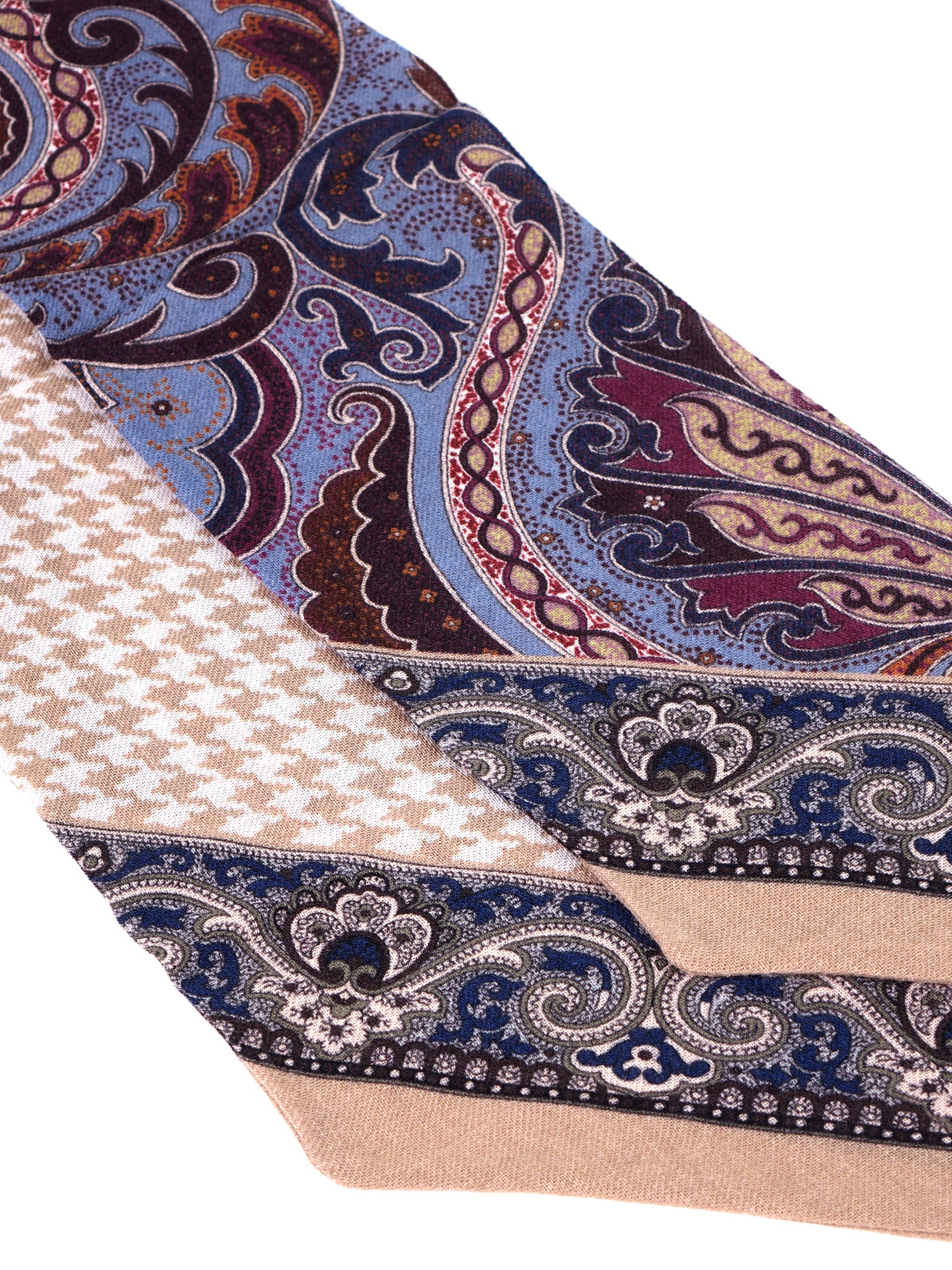 Foulard Twilly double face Beige in lana stampata WOOLLY