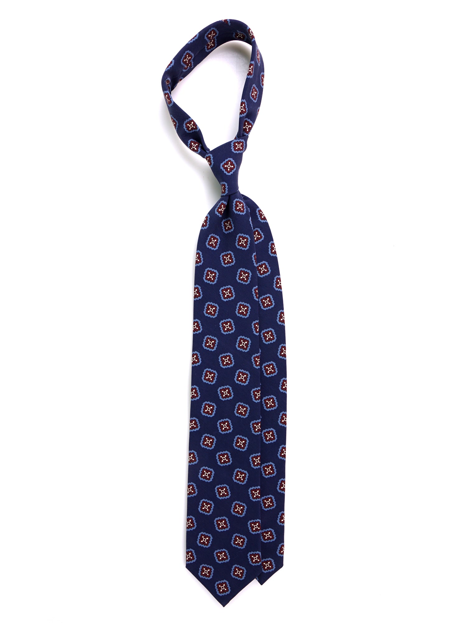 Cravatta 3 pieghe blu in seta madder ZARD