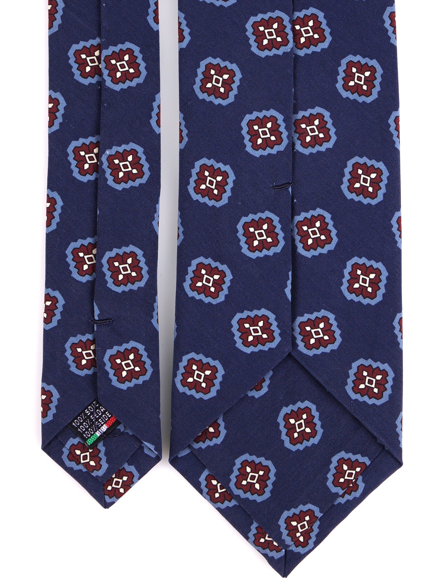 Cravatta 3 pieghe blu in seta madder ZARD