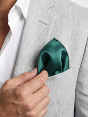 Fazzoletto da taschino in seta CALISTA Verde Scuro