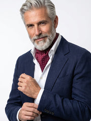 Ascot uomo in pura seta VADENA Bordeaux