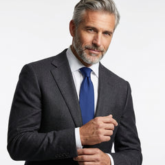 Cravatta 3 Pieghe DACCA in seta inglese stampata Blu