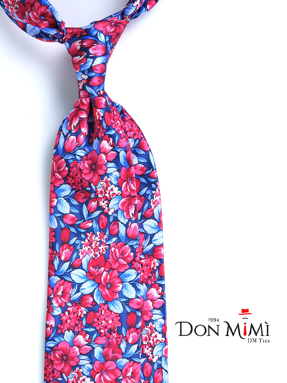 CHARME Red satin silk 3 Fold Necktie 